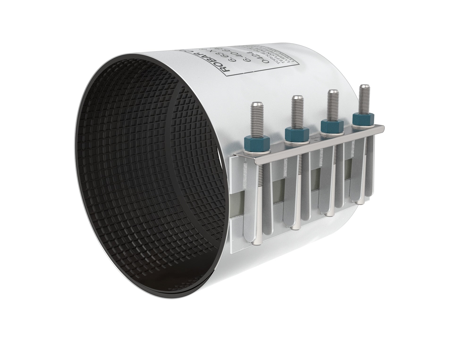 Robar 5616 Series Single Section All Stainless Steel Repair Clamps for 3" to 12" Water Main Repairs | NBR Rubber Gasket | NSF 61 Certified | 150 PSI