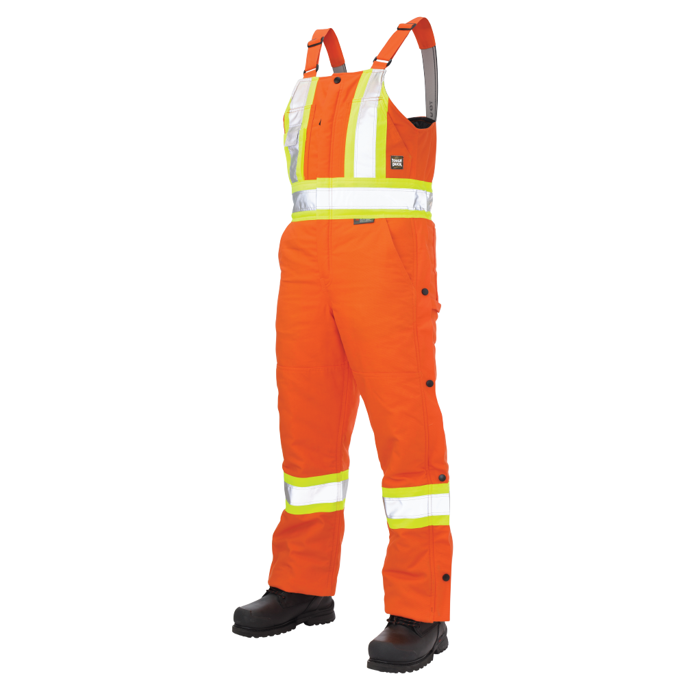 Tough Duck Men's Hi Vis Safety Bib Overalls s757 CSA Cotton Duck Premium Insulated Reflective | Limited Size Selection