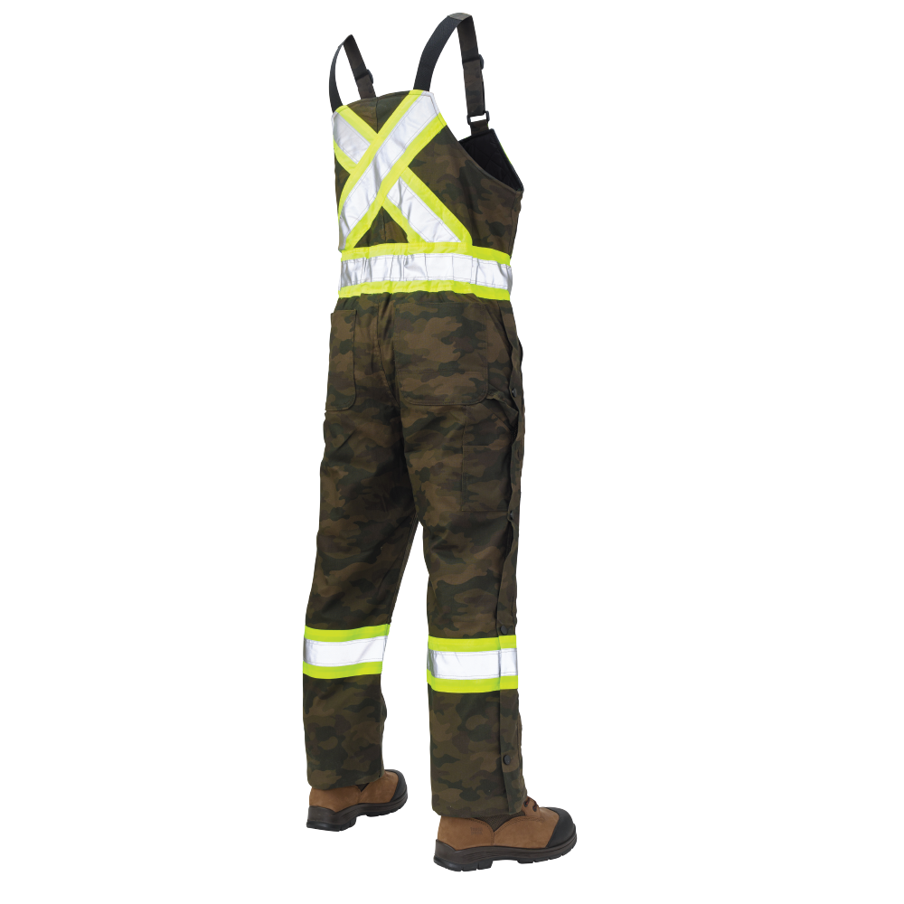 Tough Duck Men's Hi Vis Safety Work Overalls SB03 Flex Duck Insulated Reflective Came Sizes XS-5XL