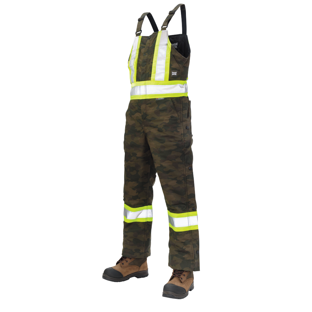 Tough Duck Men's Hi Vis Safety Work Overalls SB03 Flex Duck Insulated Reflective Came Sizes XS-5XL