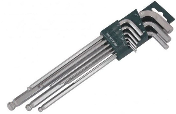 S2 Steel Professional Hex Wrenches for Precision & Angled Access
