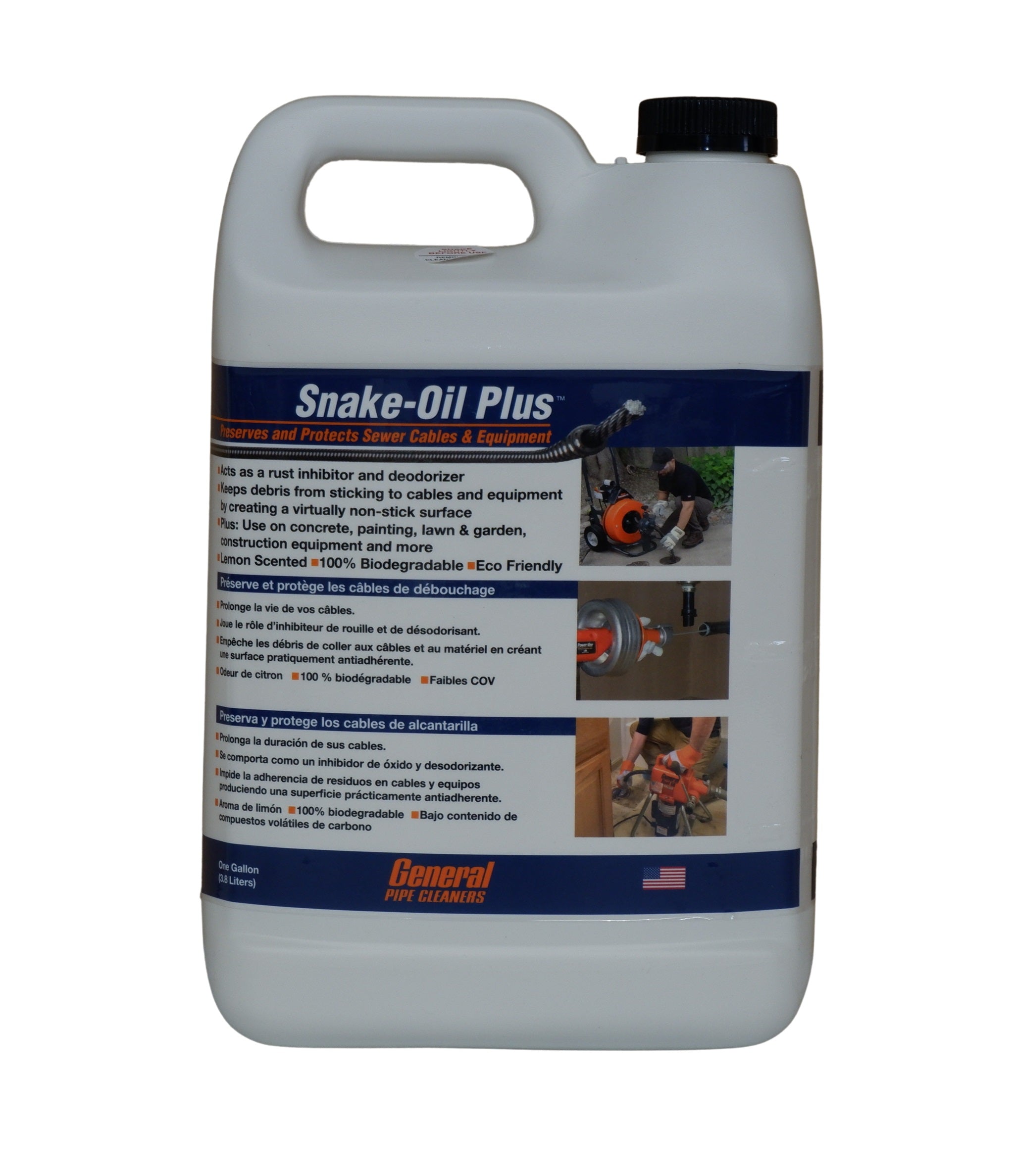 General Pipe Cleaners Snake-Oil Plus™ - Eco-Friendly, Non-Toxic Equipment Protector, Biodegradable with Fresh Lemon Scent, Available in Quart & Gallon