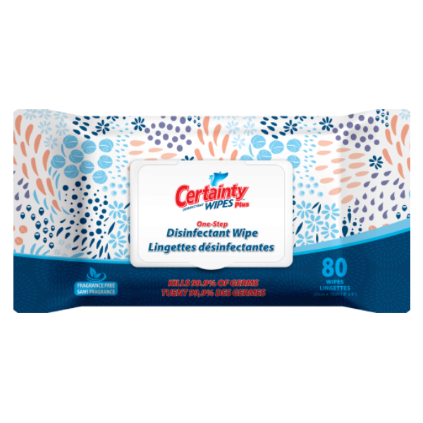 Certainty™ Plus Disinfectant Wipes - Flat Pack of 80 Wipes