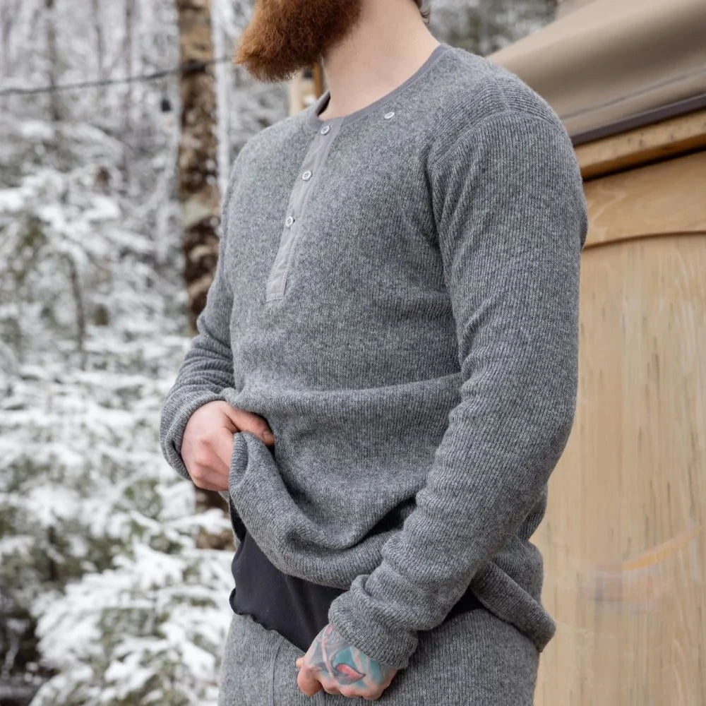 Stanfield's 1315GL Heritage Heavy Wool Henley with Graphene Fleece Liner