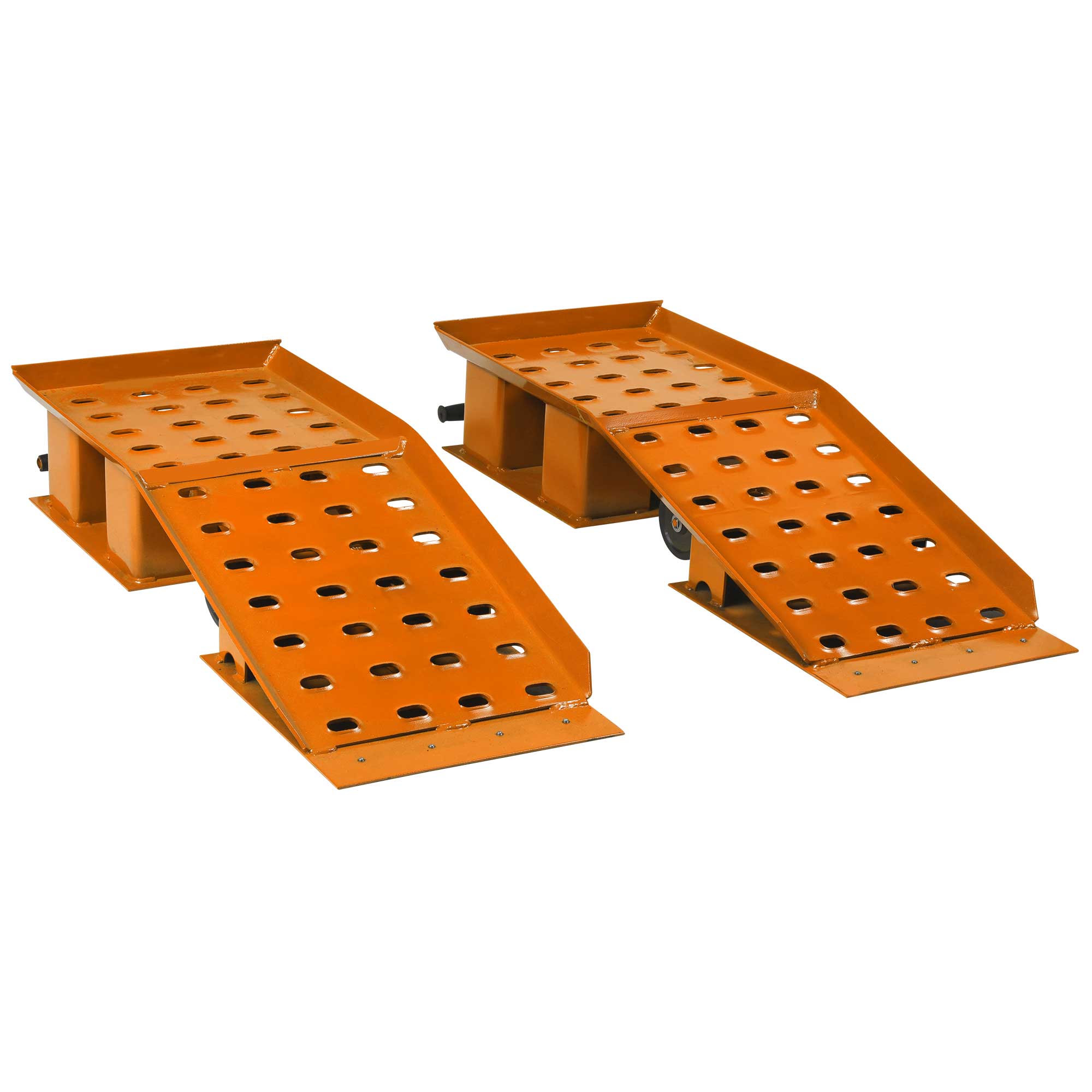 Strongarm Super Heavy-Duty Truck Ramps | 20-Ton Capacity | Retractable Handles & Non-Skid Pads for Safe Lifting of Large Vehicles Up to 16" Tire Width