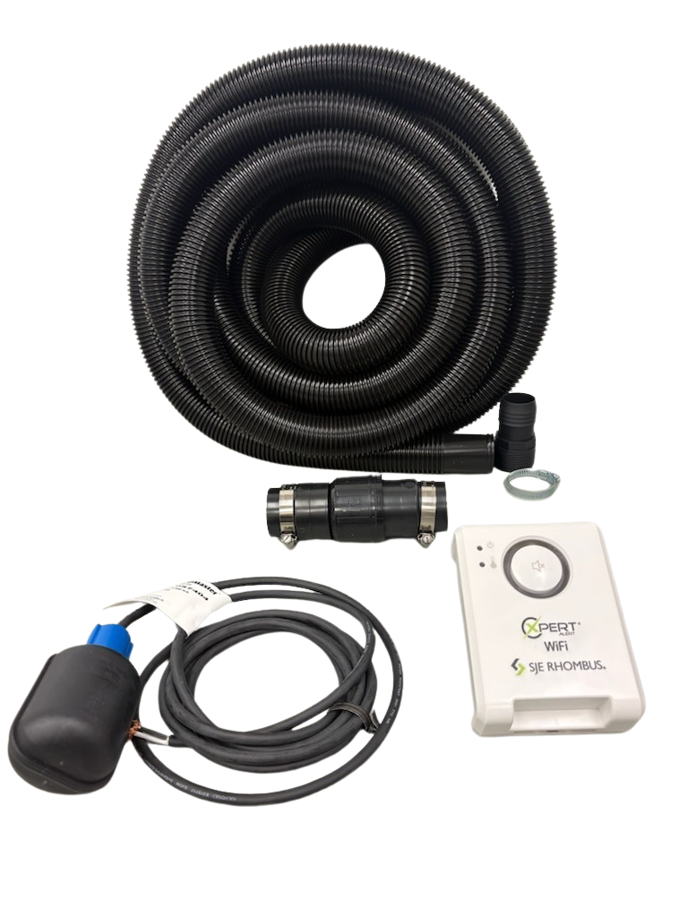 Premium Sump Pump Protection Kit with Xpert Alert Alarm, Check Valve & Discharge Hose