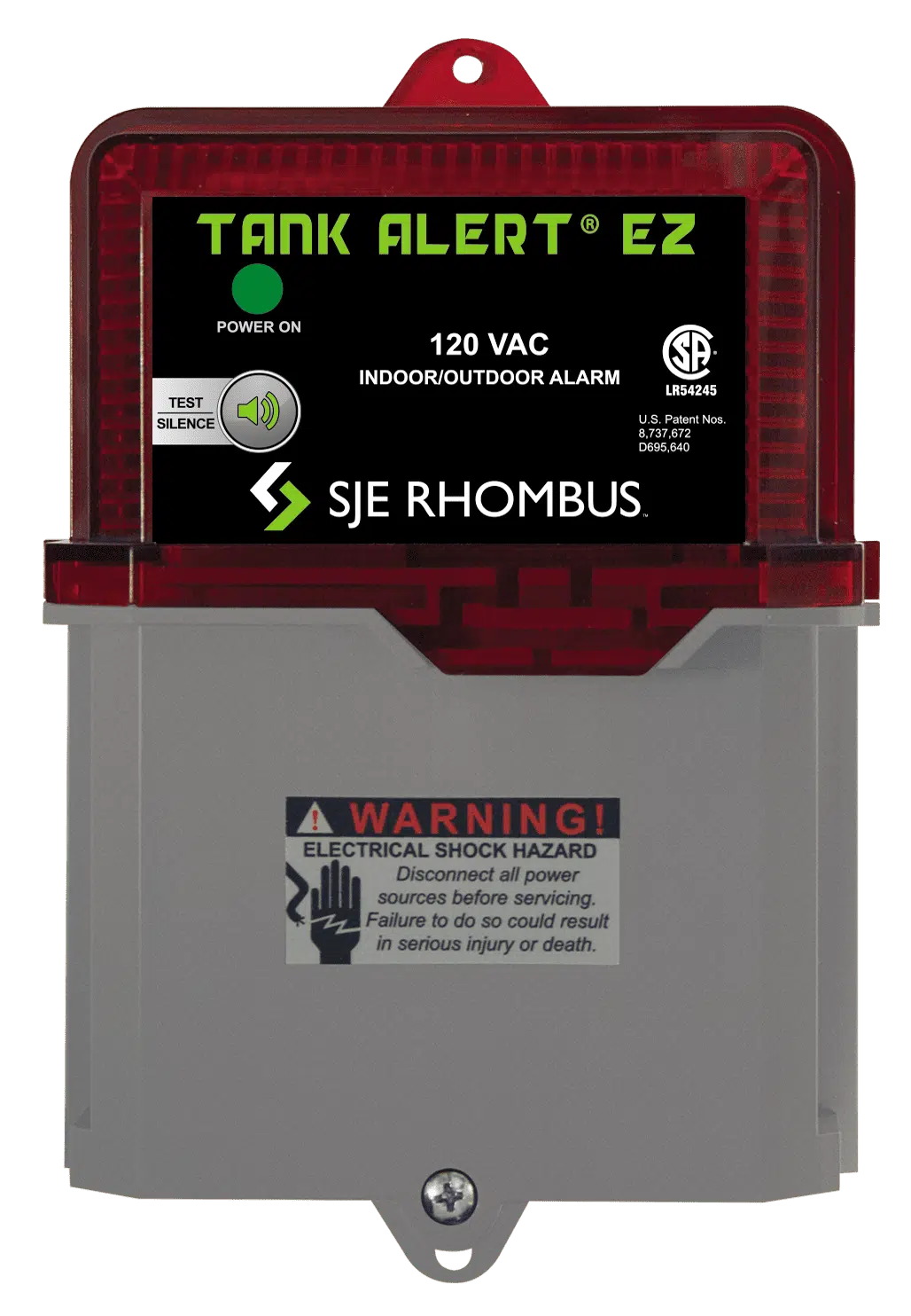 SJE Rhombus Tank Alert® EZ Indoor/Outdoor Alarm – Easy Installation with Removable Cover