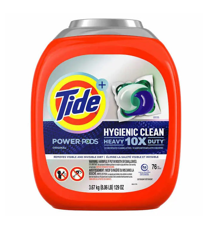Tide Hygienic Clean Heavy Duty Power PODS Laundry Detergent Pacs, Original Scent - 76 Count