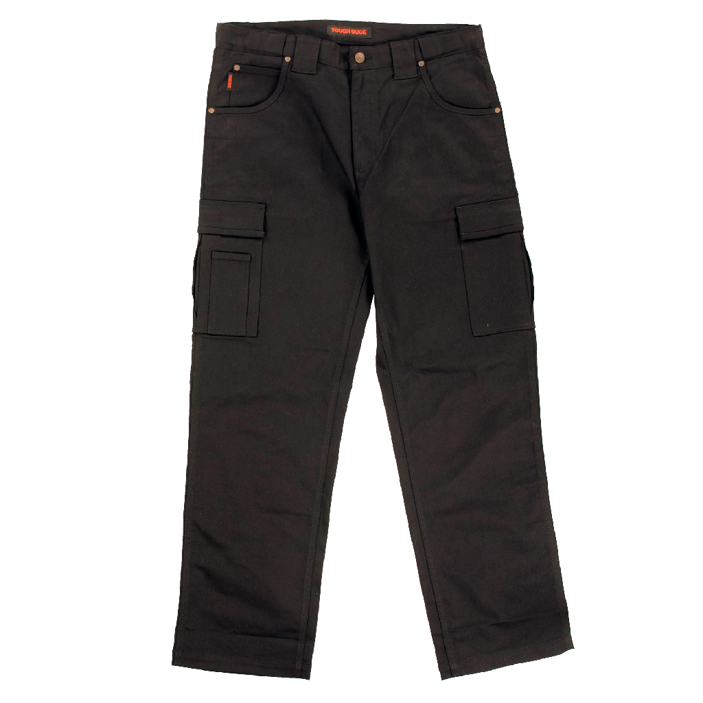 Tough Duck Men's Cargo Work Pants WP08 Cotton Flex Twill Expandable Waistband Multi Pocket - Limited Sizes