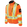 Tough Duck SJ49 zip front fleece safety jacket front view in fluorescent orange