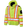 Tough Duck SJ50 light weight mesh-lined safety jacket front view in fluorescent green with hood