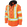 Tough Duck SJ51 hooded safety jac-shirt front view in fluorescent orange