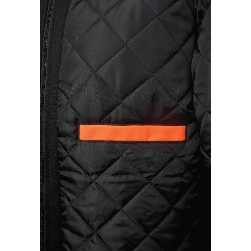 Tough Duck SJ51 quilt-lined safety jac-shirt inside pocket detail