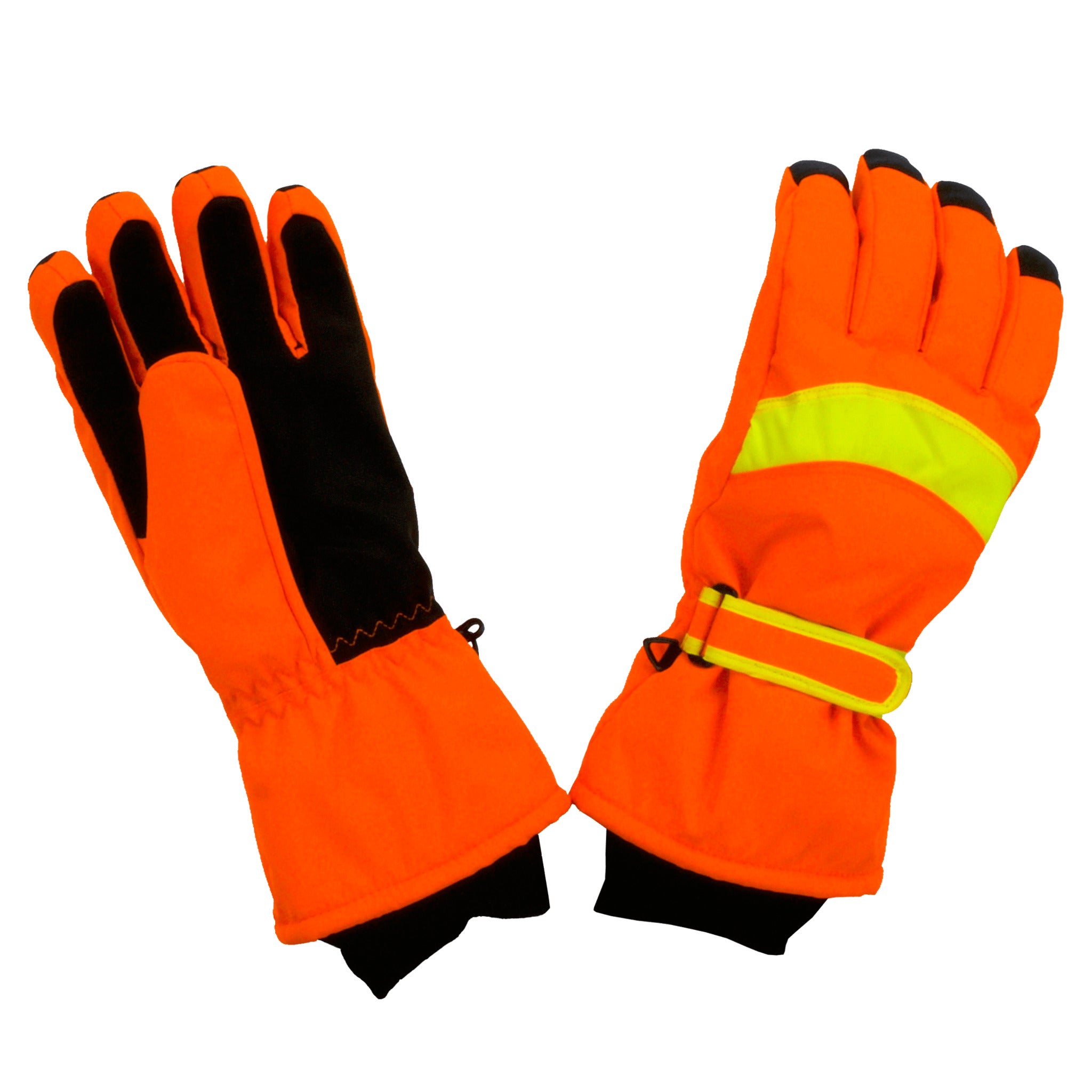 Tough Duck WG06 Agassiz Waterproof Winter Work Gloves – 150G Thinsulate, Hi-Vis, Teflon Shell, Storm Cuff, Sizes M-2XL
