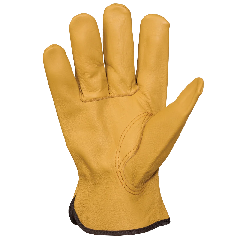 Tough Duck WG07 leather driver glove palm view