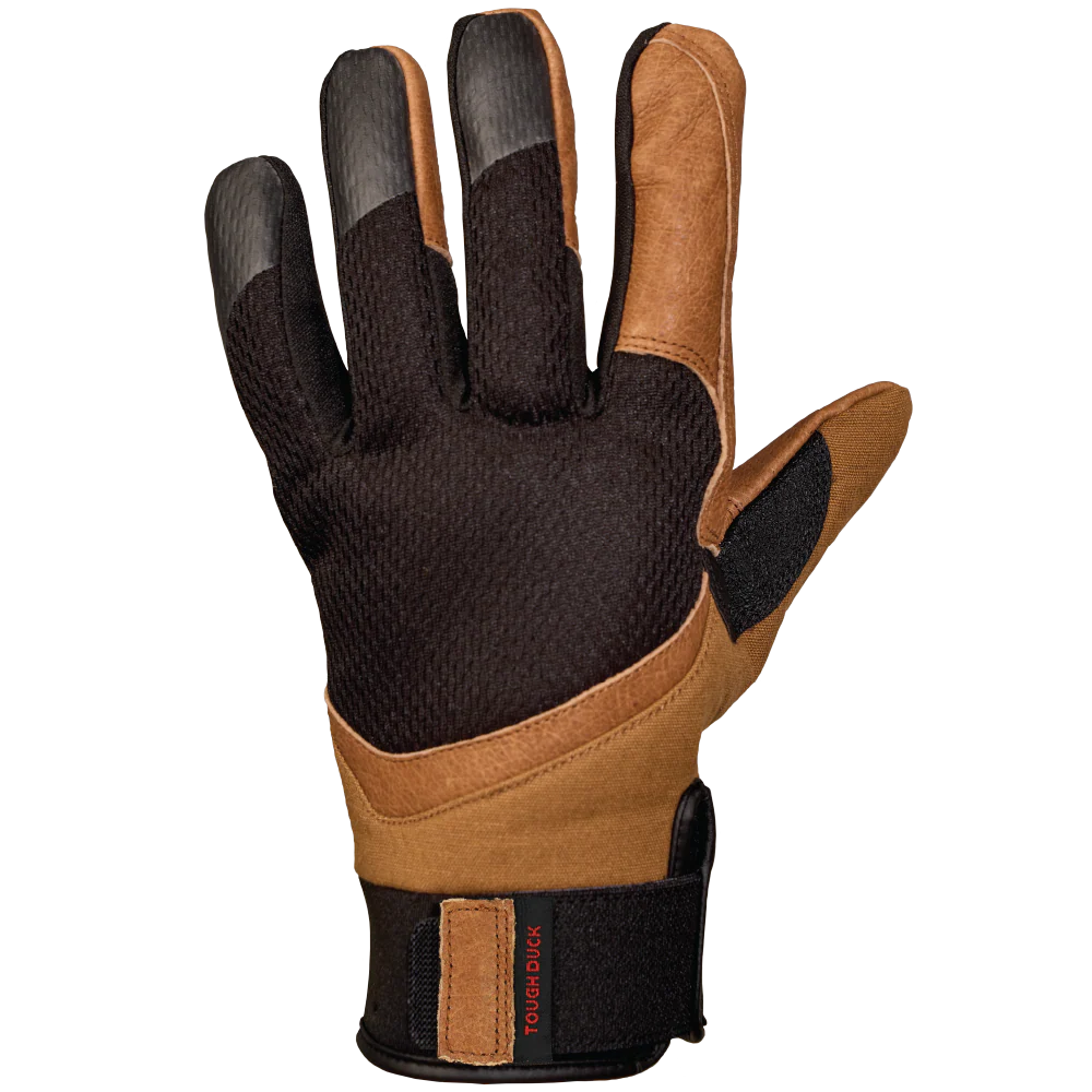 Tough Duck WG13 work glove with reinforced fingers and wrist cuff