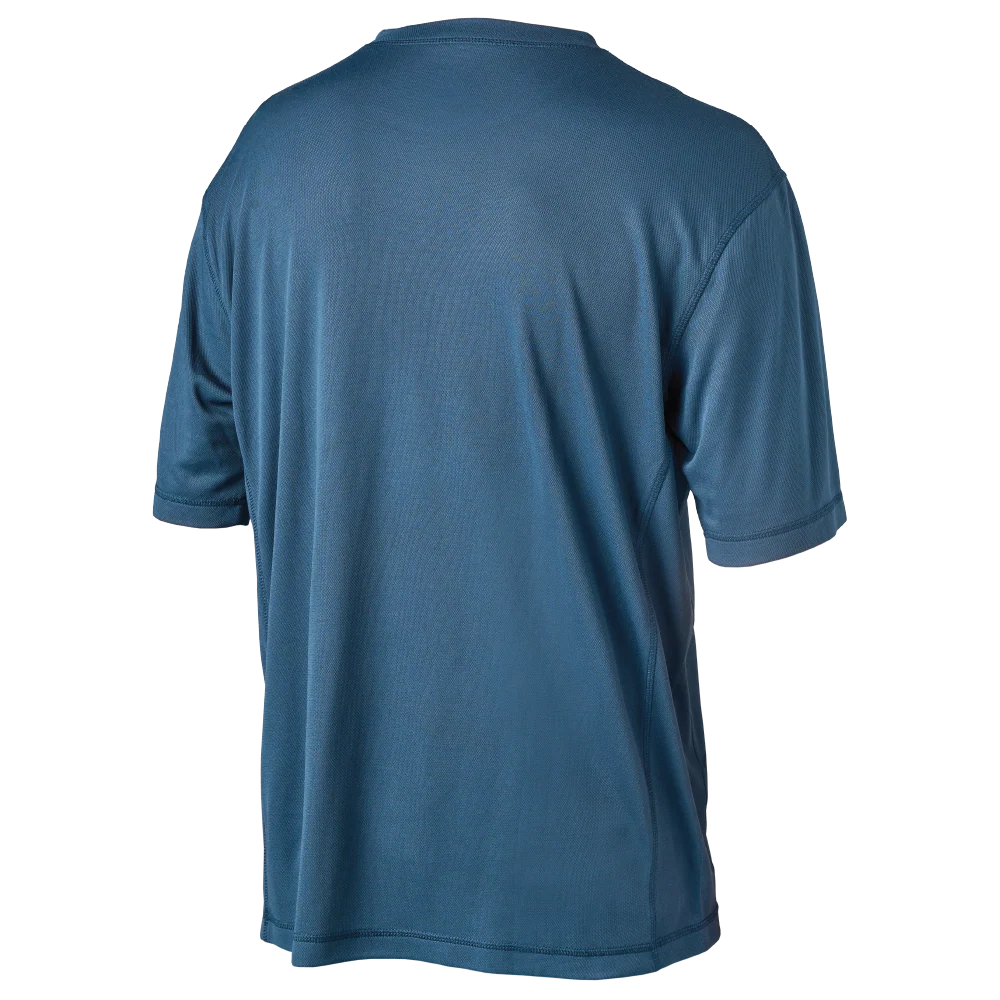 Tough Duck WT09 cooling T-shirt front view in steel blue