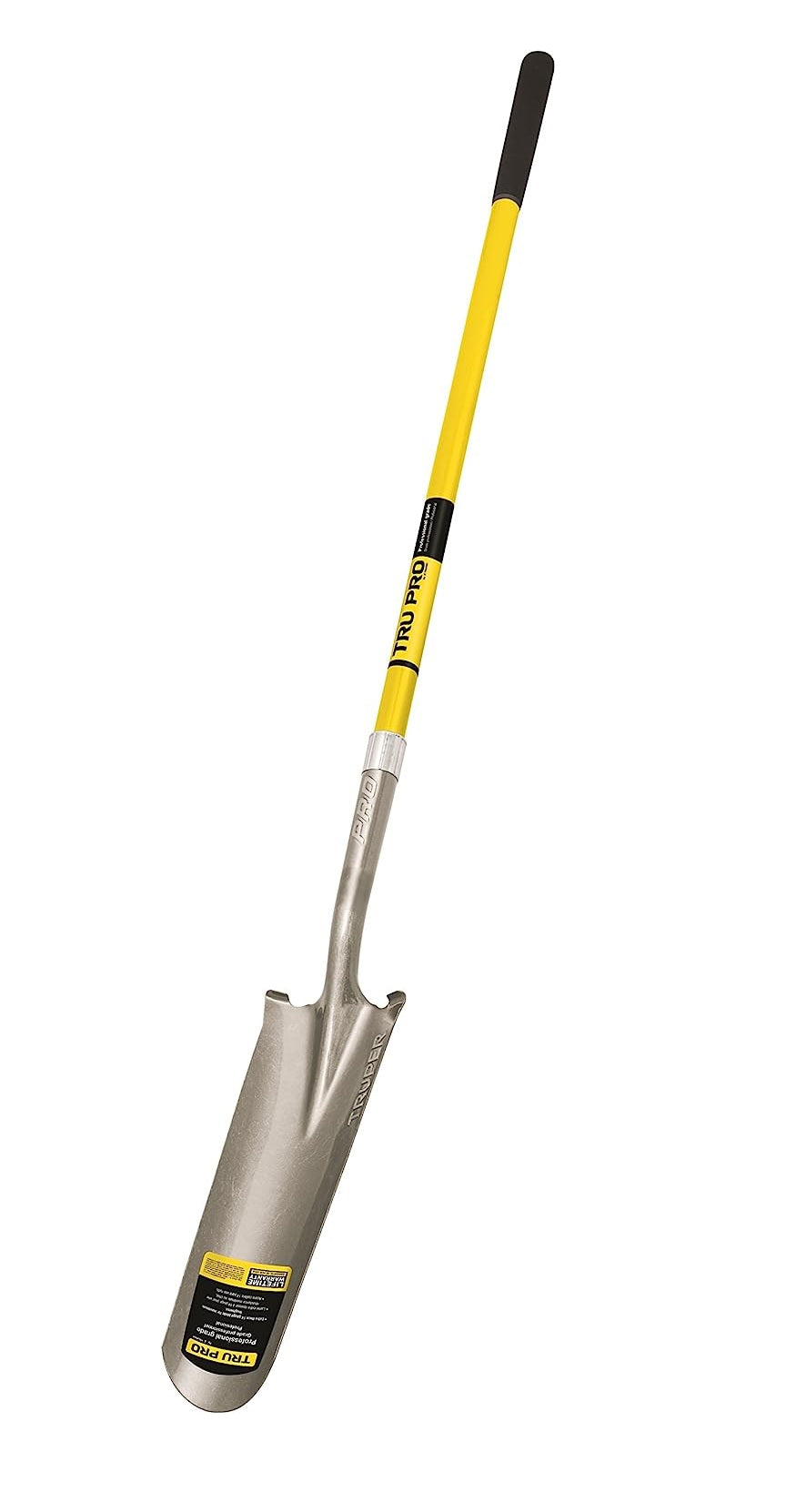 Truper Tru Pro Drain Spade Shovel with 48" Fiberglass Handle and Extended Steps