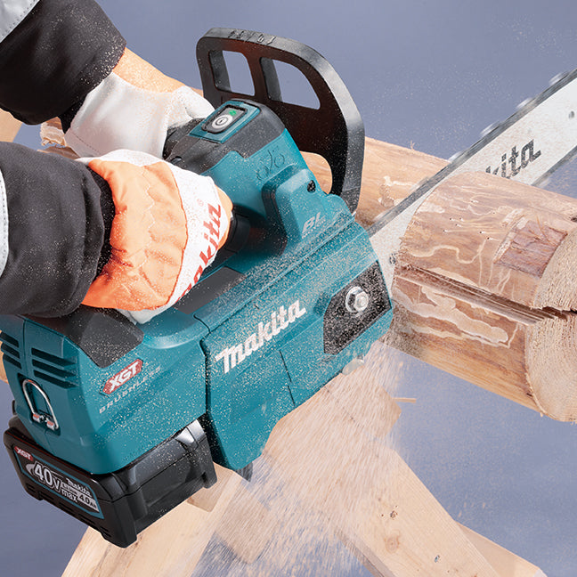 Makita 40Vmax XGT Brushless 12" Top Handle Chainsaw w/ Battery & Charger 4.0Ah Kit, Variable Speed, Chain Brake, Oil Adjustment, Compact & Lightweight