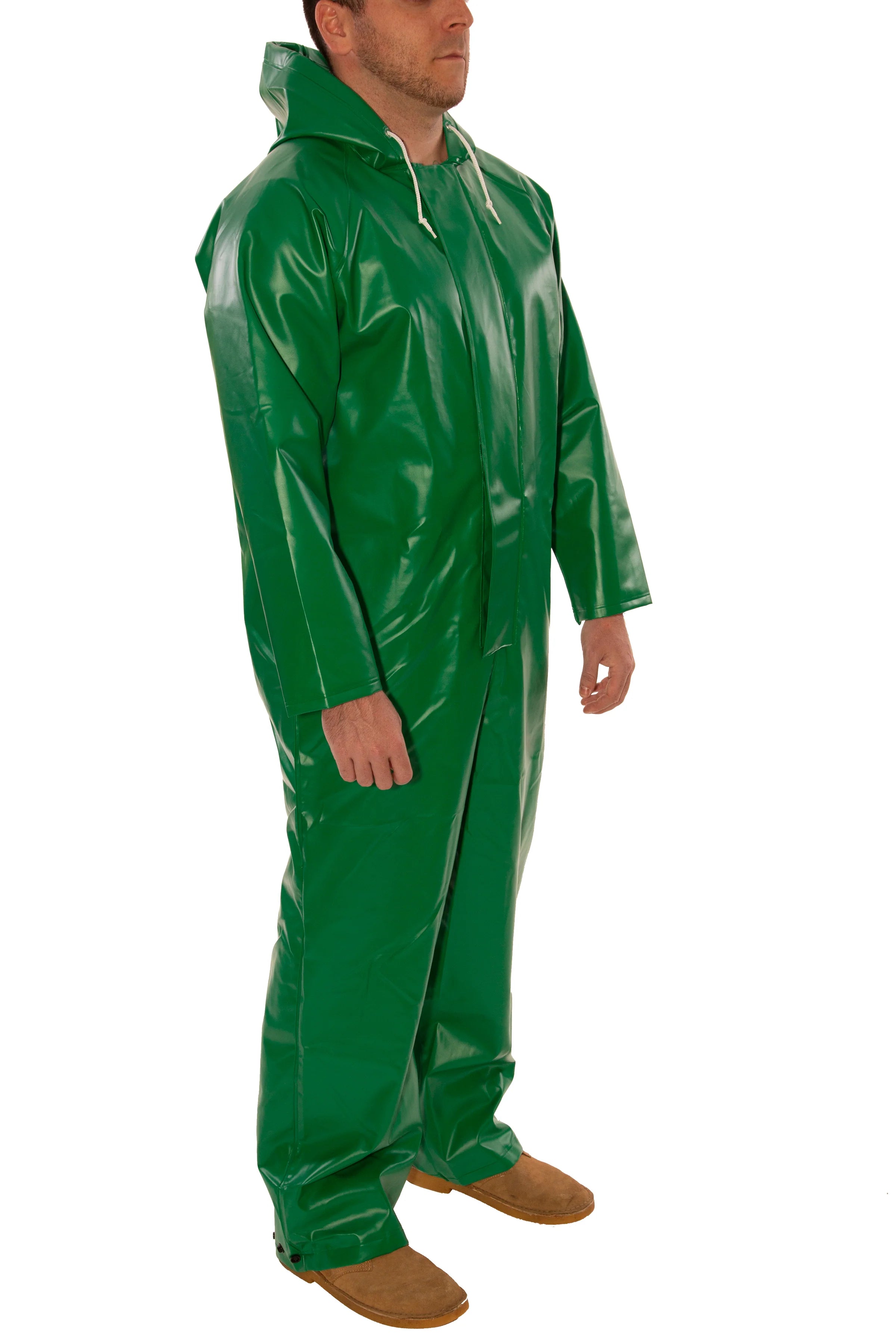 Tingley SafetyFlex® Flame Resistant Coverall - Chemical & Acid Resistant PVC, Liquid Proof, Dual Storm Fly Front, Mildew Resistant, ASTM D6413 Certified