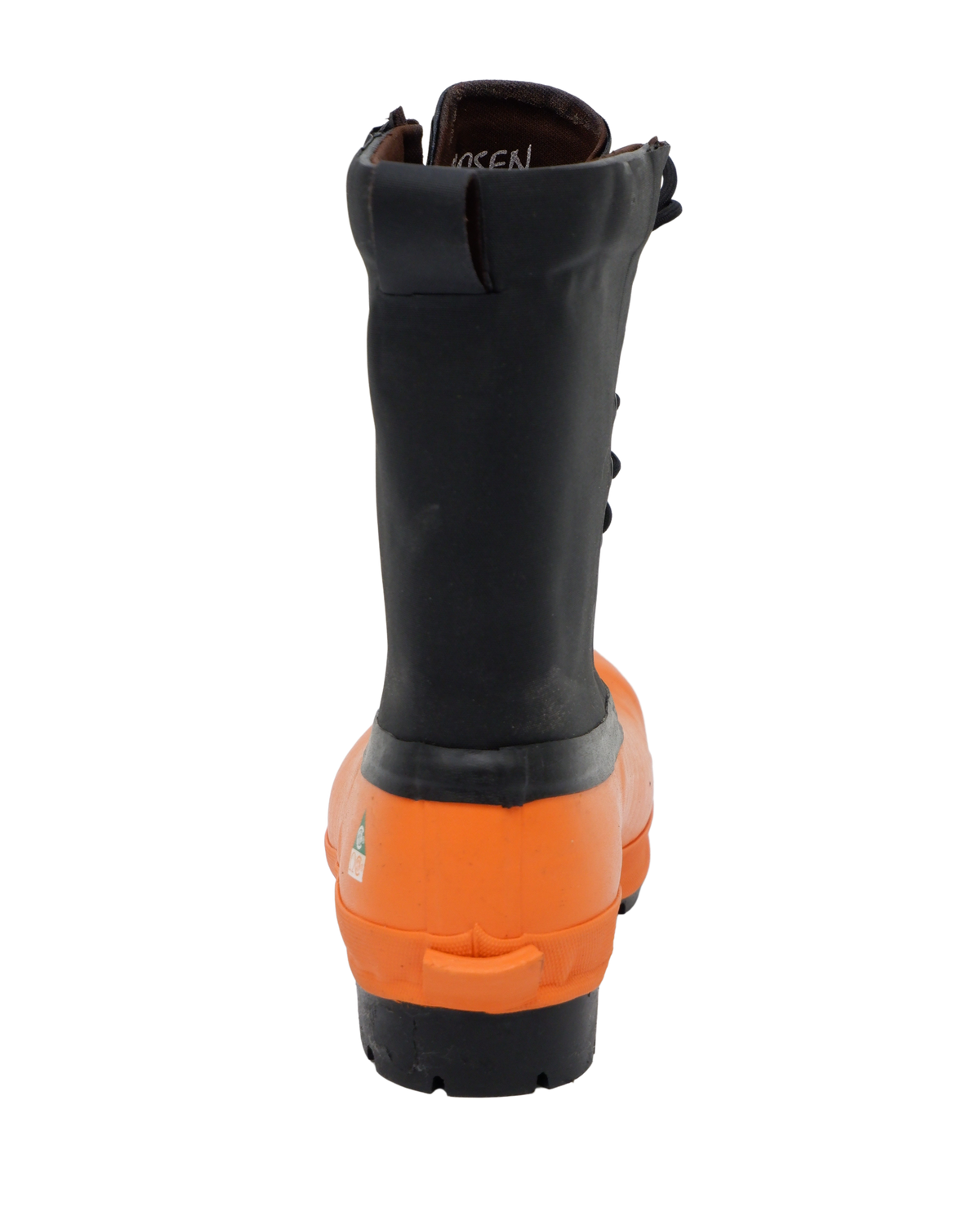 Steel Toe Forestry Boots with Chemical-Resistant NBR Lug Sole and Ice Stud Compatibility, Sizes 9 to 13

