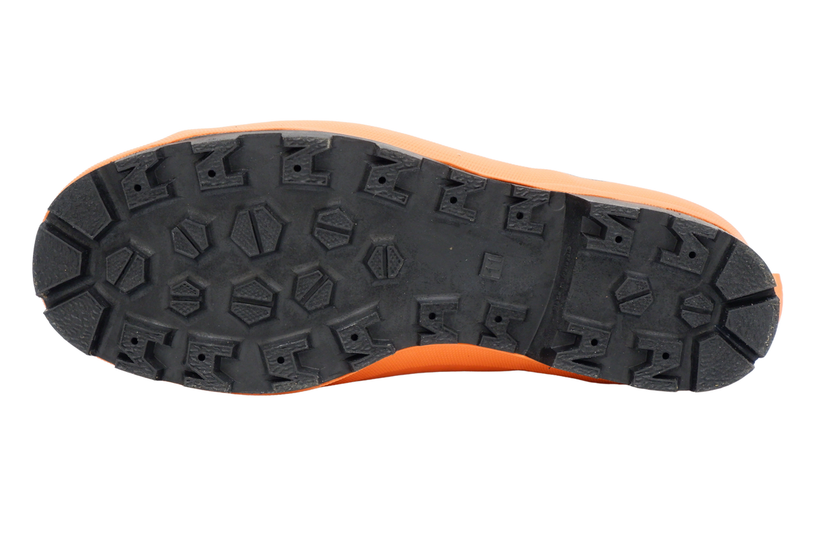 Steel Toe Forestry Boots with Chemical-Resistant NBR Lug Sole and Ice Stud Compatibility, Sizes 9 to 13