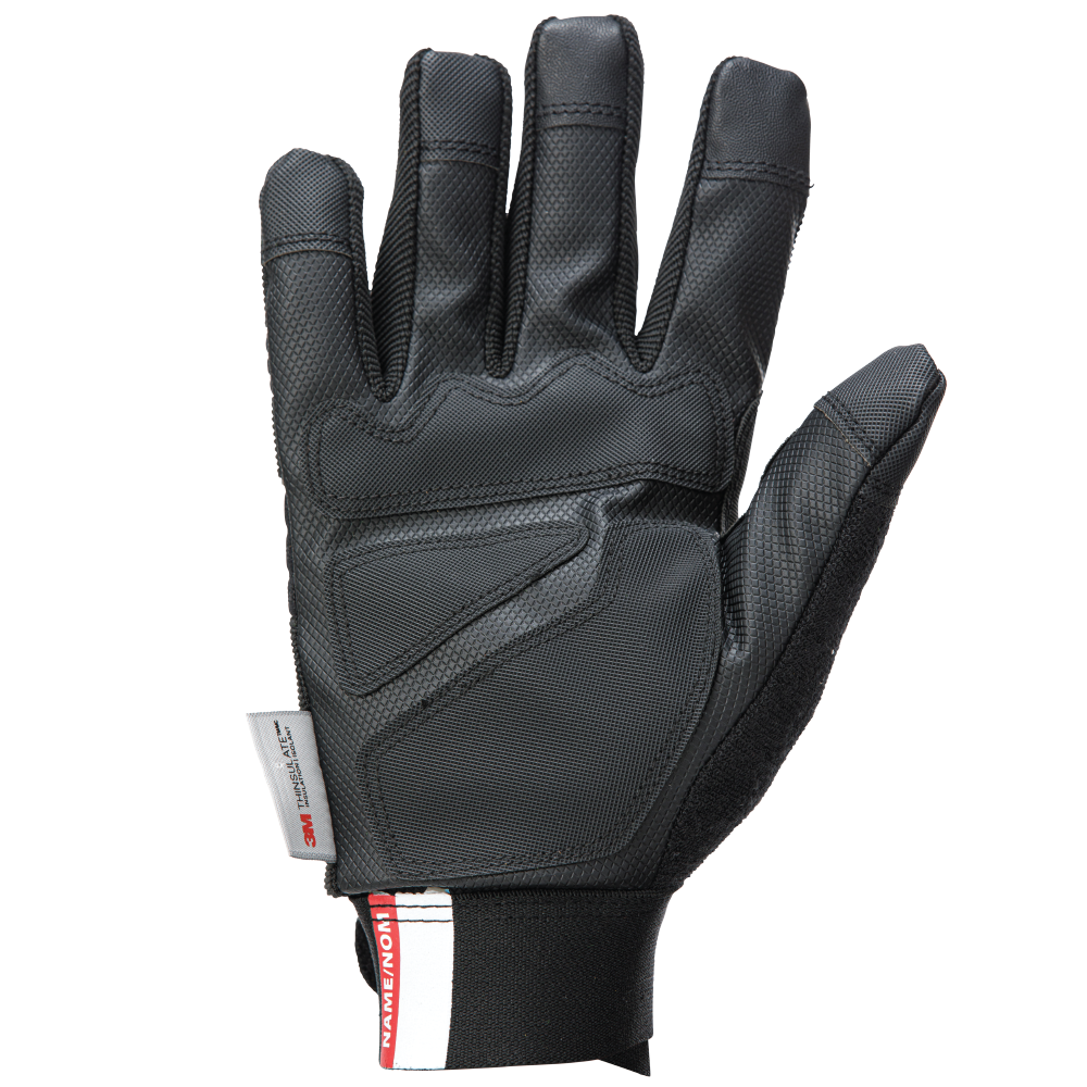 Tough Duck Work Gloves WA35 Poly/Spandex Insulated Waterproof Precision Knuckle Reflective Piping