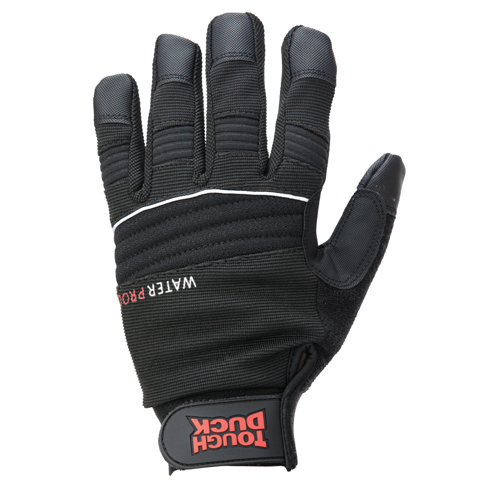 Tough Duck Work Gloves WA35 Poly/Spandex Insulated Waterproof Precision Knuckle Reflective Piping