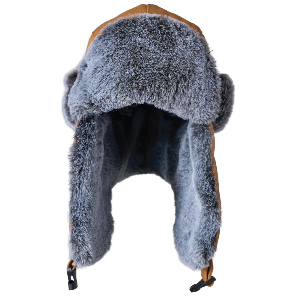 Tough Duck WA66 Duck Aviator Hat – 100% Cotton Duck, 3M™ Thinsulate™ Insulation, Faux-Fur Trim, Adjustable Chin Strap