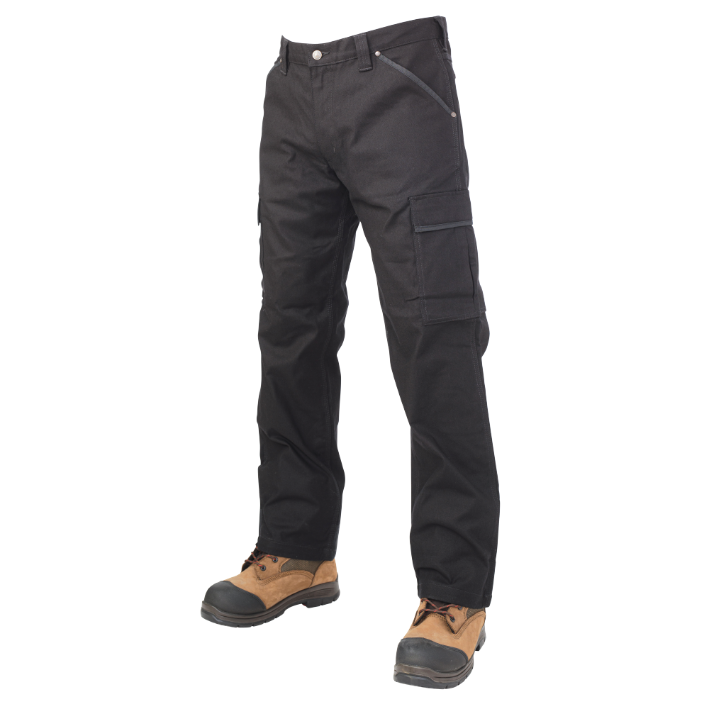 Tough Duck Men's Work Cargo Pants WP01 Flex Duck Cotton Heavy Duty Reinforced Pockets Black Sizes 30-44