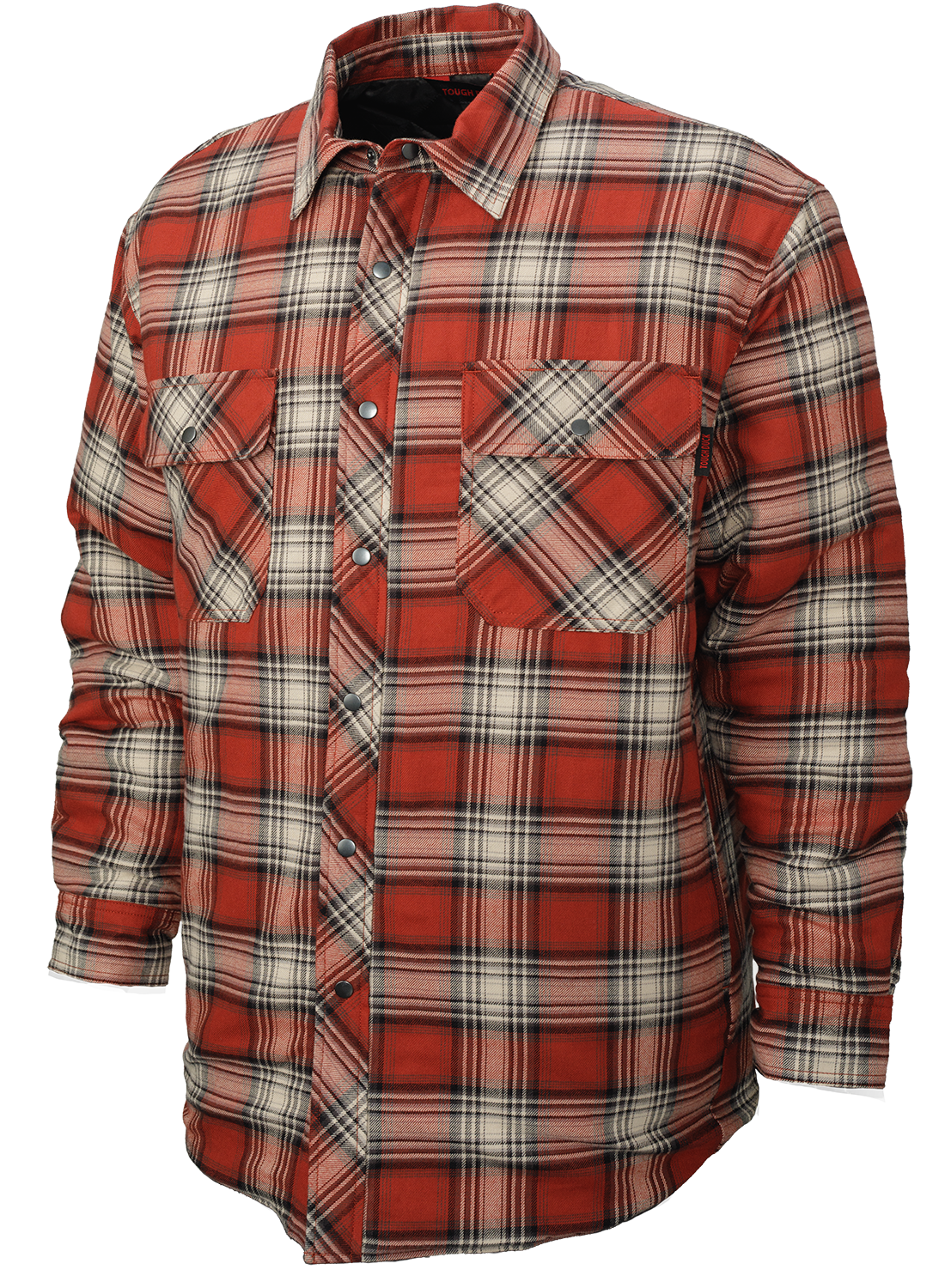 Tough Duck Men's Work Shirt WS05 Cotton Flannel Quilt Lined Preshrunk Snap Closure Sizes S-5XL