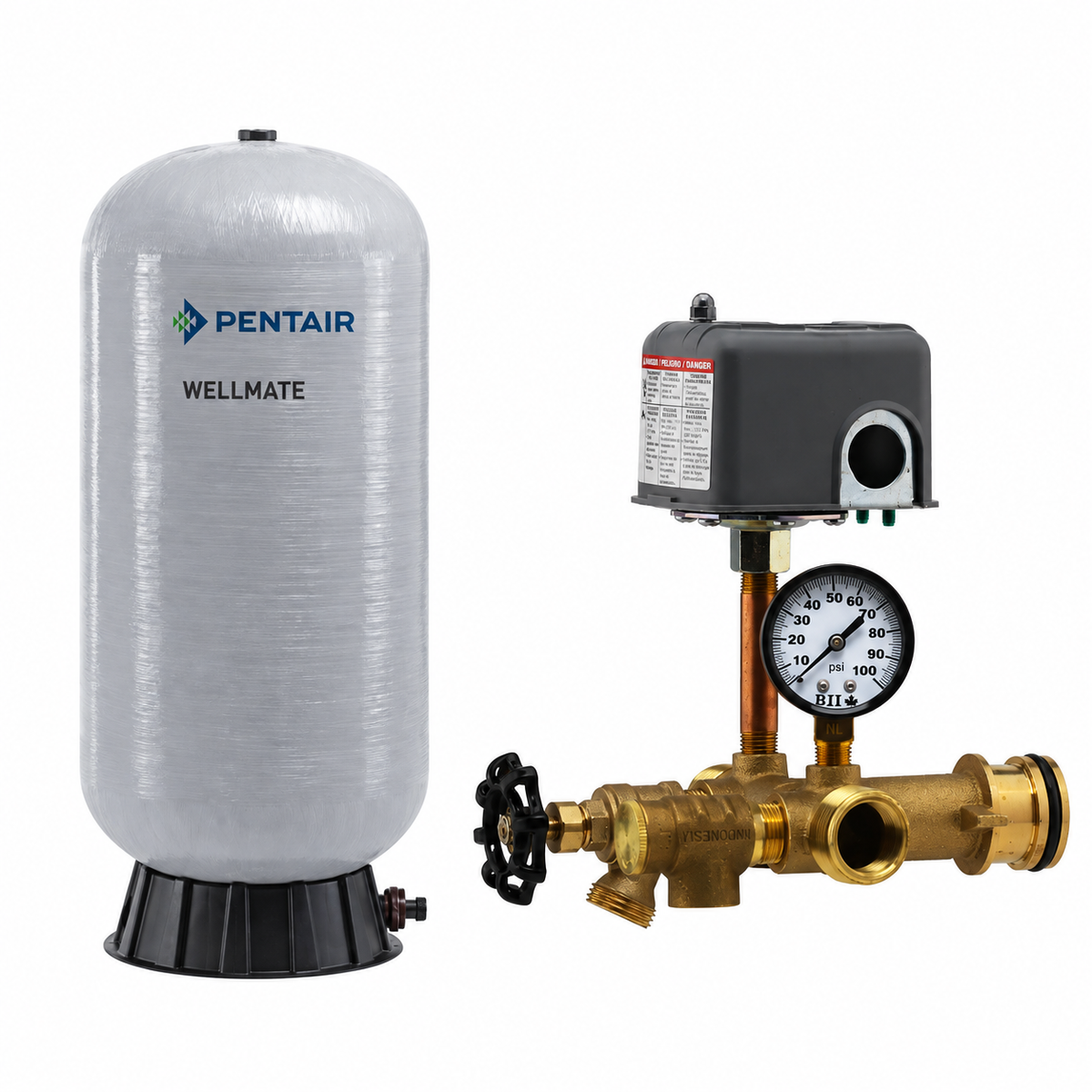 WellMate WM-9 Composite Pressure Tank – 29.5 Gallon Corrosion-Resistant Water Tank, 1" NPT, 125 PSI