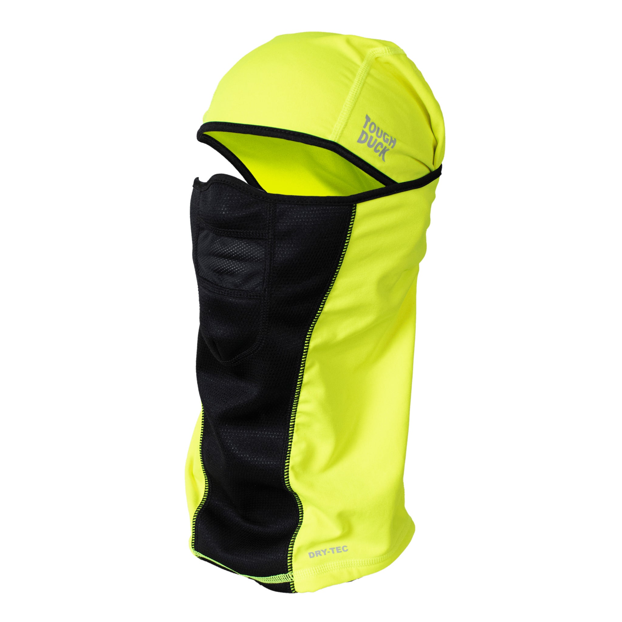 Yellow Poly/Spandex Technical Balaclava with Windproof Panel and Breathable Mesh