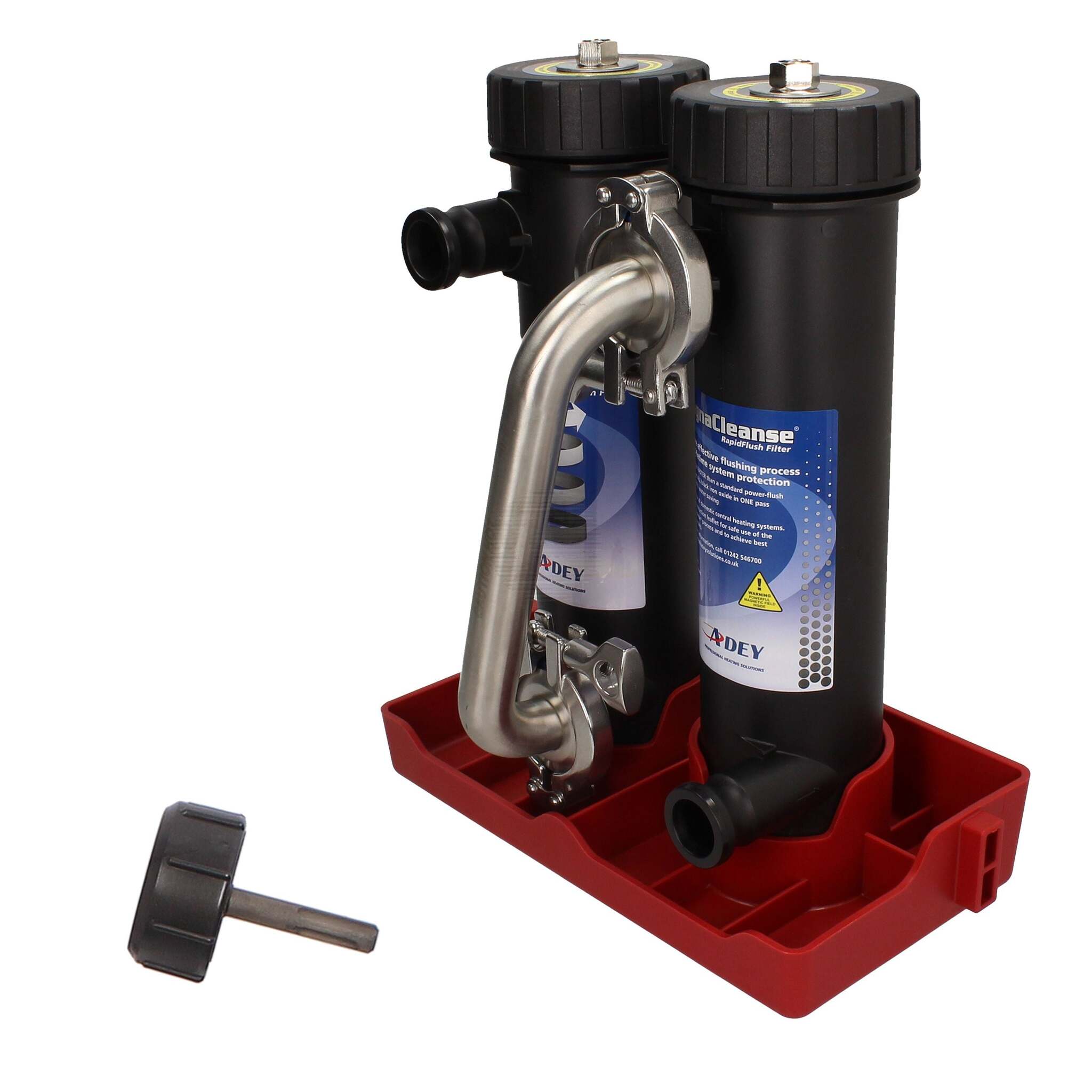 Adey MagnaCleanse RapidFlush filter unit for efficient heating system cleaning performance
