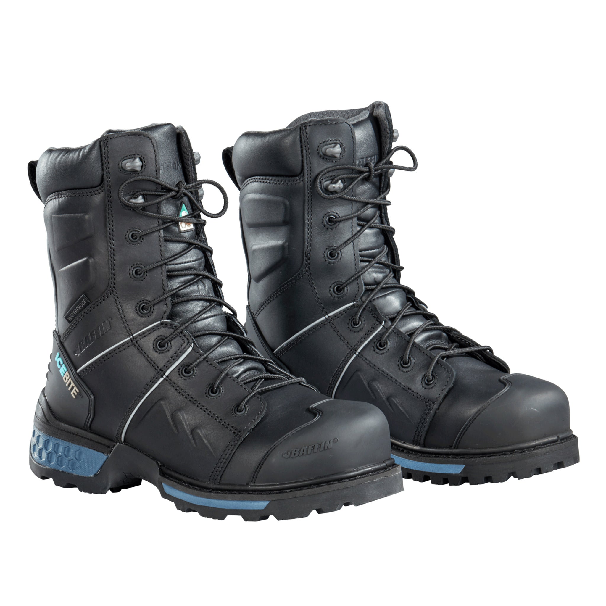 Pair of Baffin Ice Monster composite toe winter safety boots.