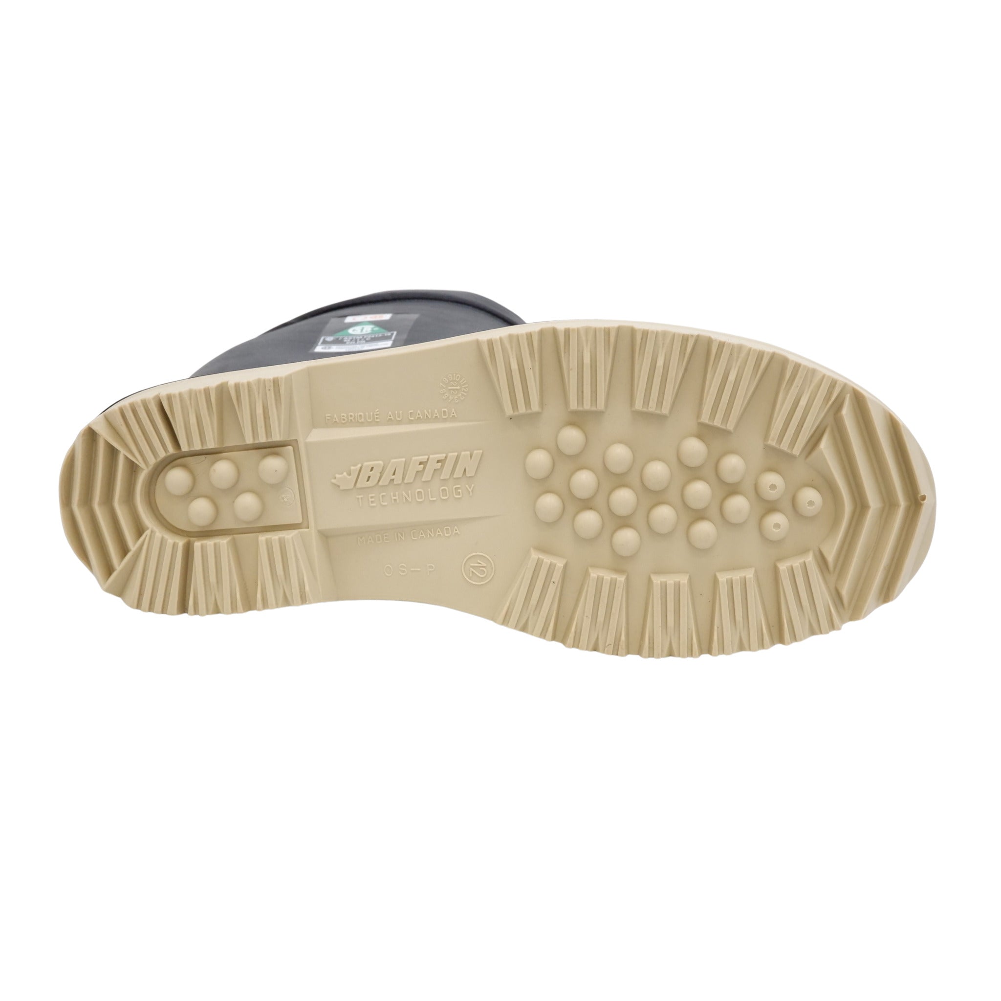 Aggressive tread outsole on Baffin Titan STP winter safety work boots