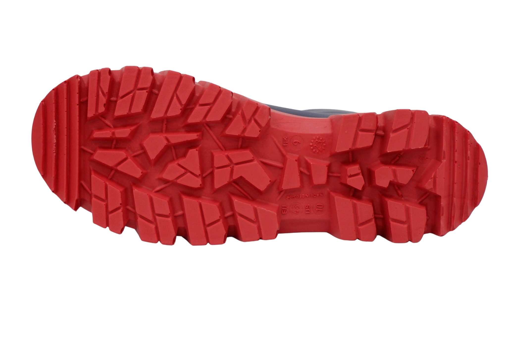 Bekina StepliteXCi XC90BR winter safety boot showing aggressive red outsole