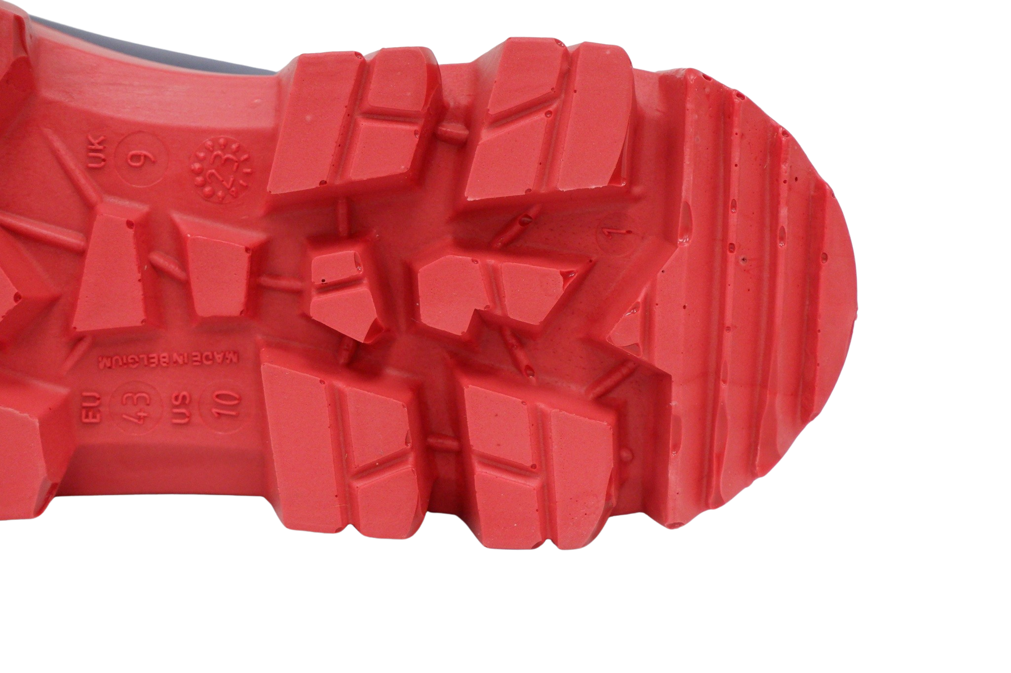 Close view of Bekina StepliteXCi XC90BR red winter boot outsole