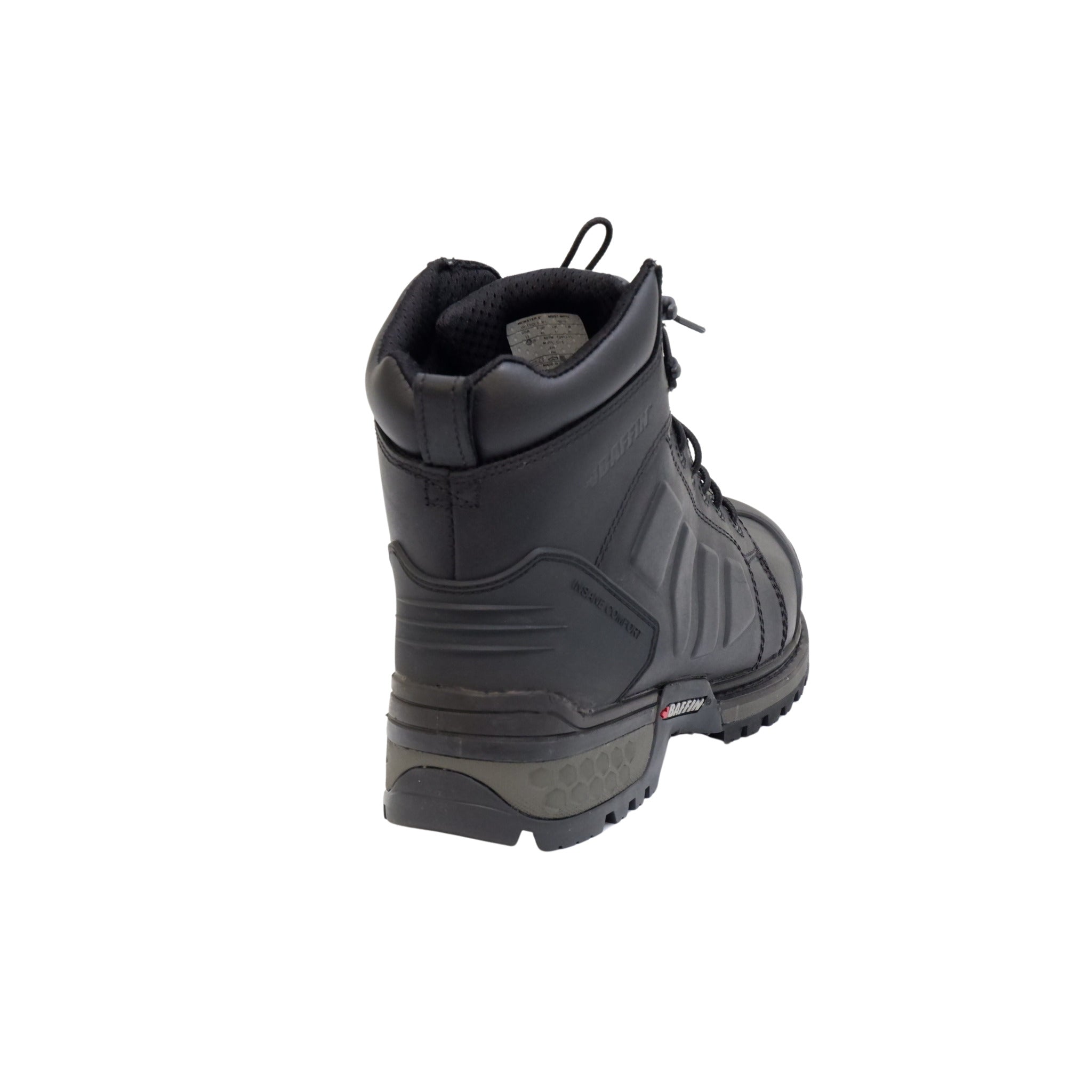 Rear angle black Baffin Monster 6 anti fatigue work boot