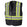 black hi-vis safety vest with reflective tape and pockets