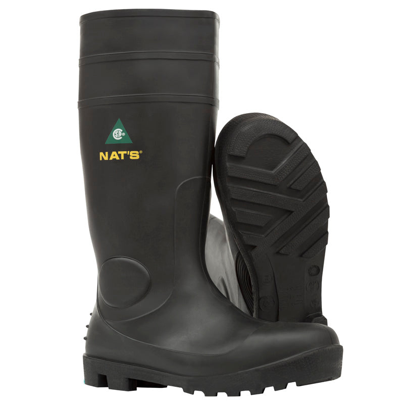 Nats 1645 Men's 15" PVC Steel Toe Safety Boot Sizes 3-14