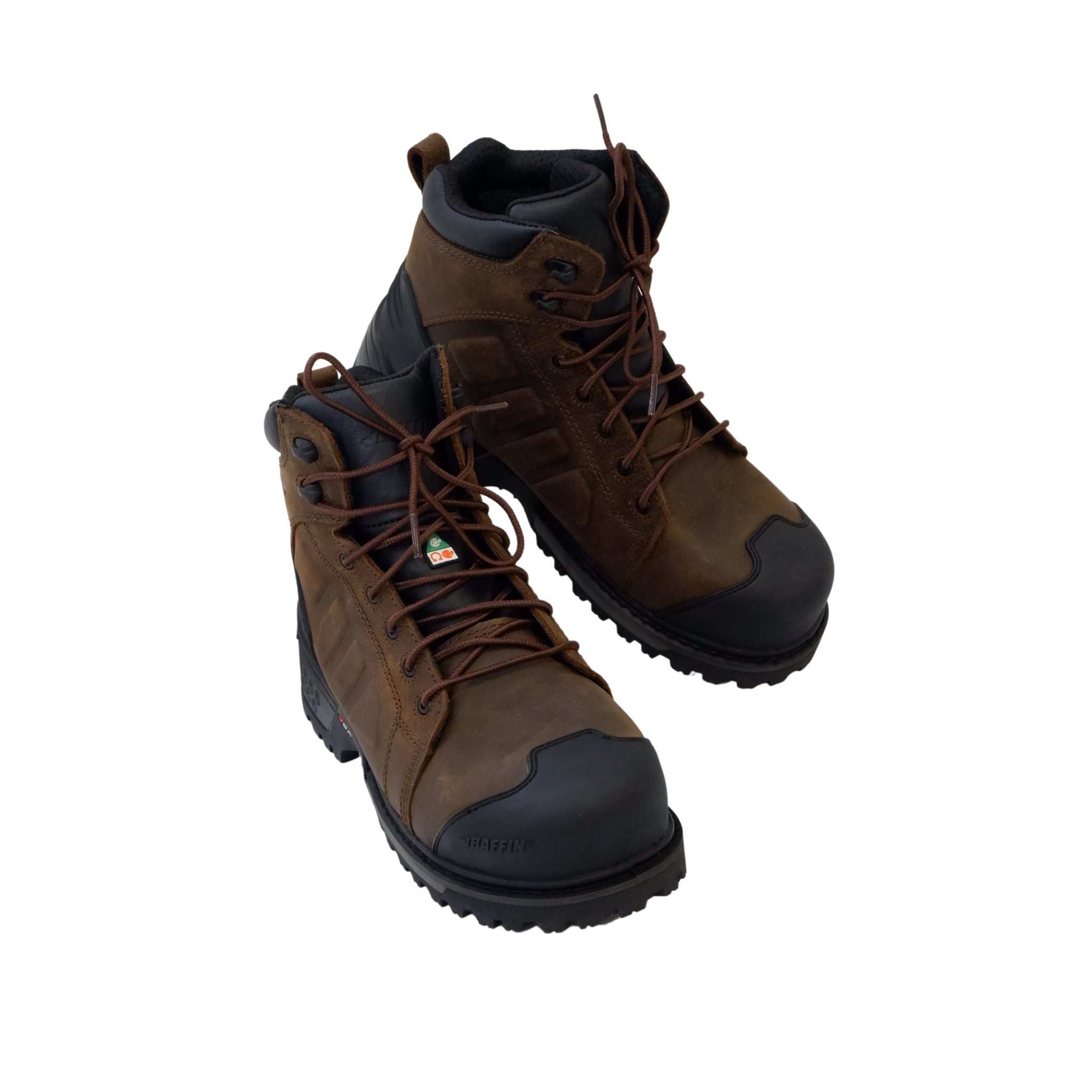 Three quarter view brown Baffin Monster 6 safety boots