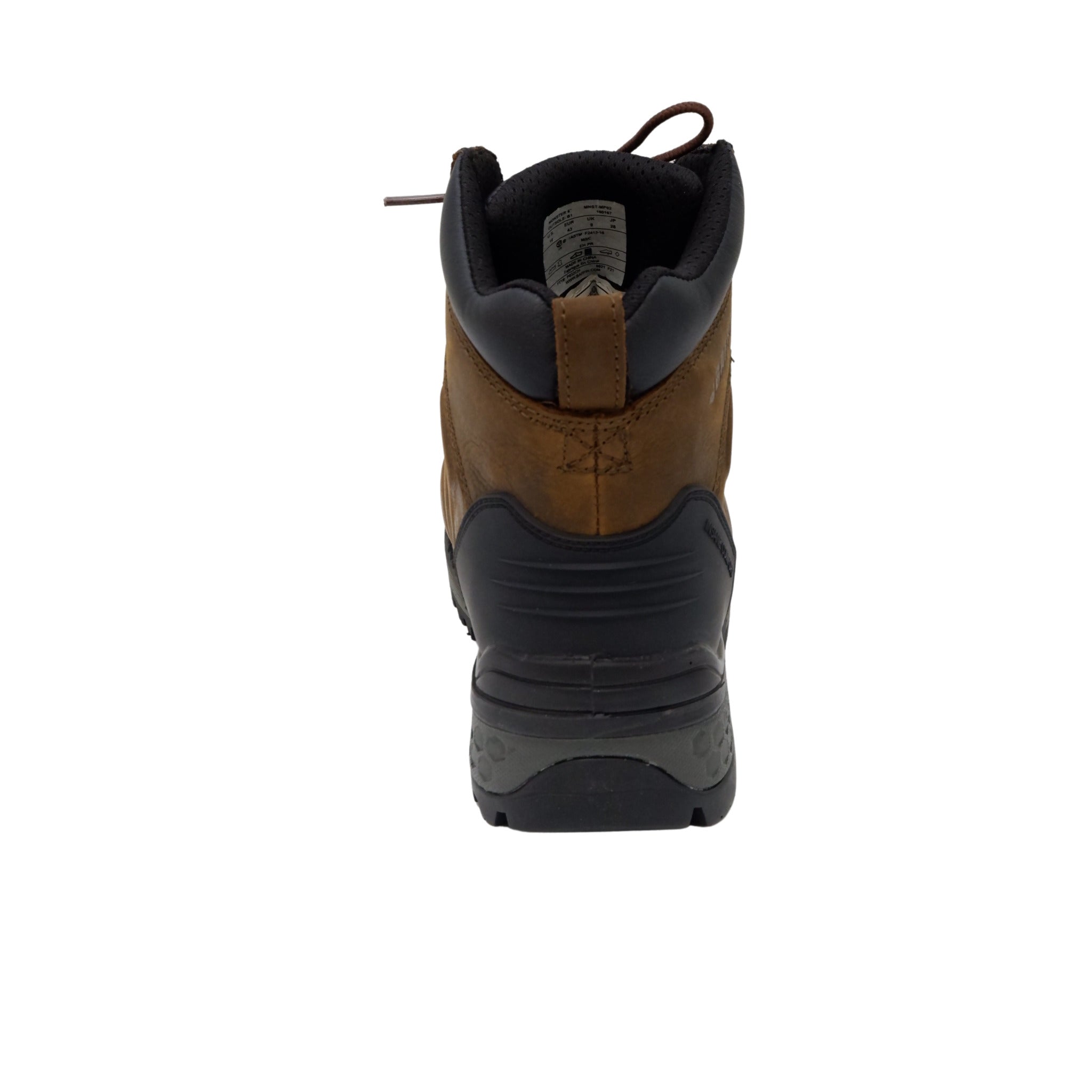 Rear view brown Baffin Monster 6 CSA safety work boot