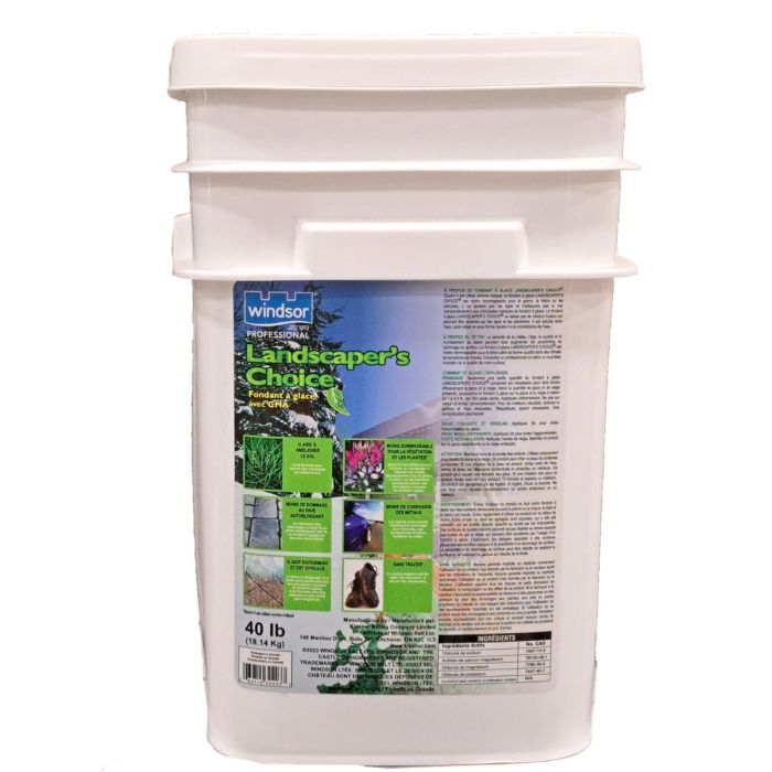 Landscapers Choice Ice Melt - Safe for Driveways, Concrete, Grass & Metal - Anti-Corrosion Formula - Ultimate Winter Ice Control | 40LB Pail