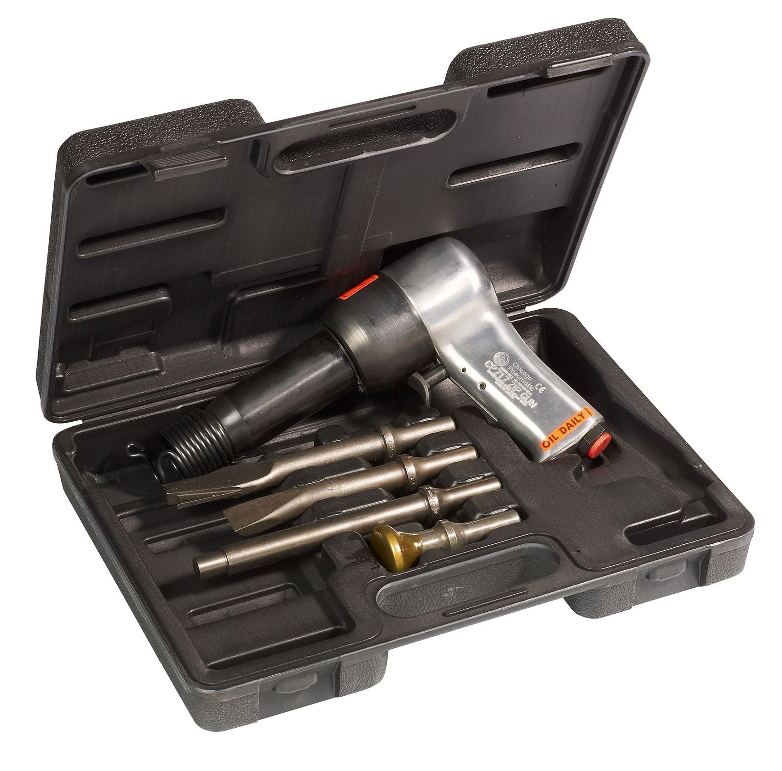 Chicago Pneumatic CP717 Heavy Duty Pneumatic Air Hammer Kit | Powerful Pistol Grip for Maintenance & Body Shop Applications | .498" Shank