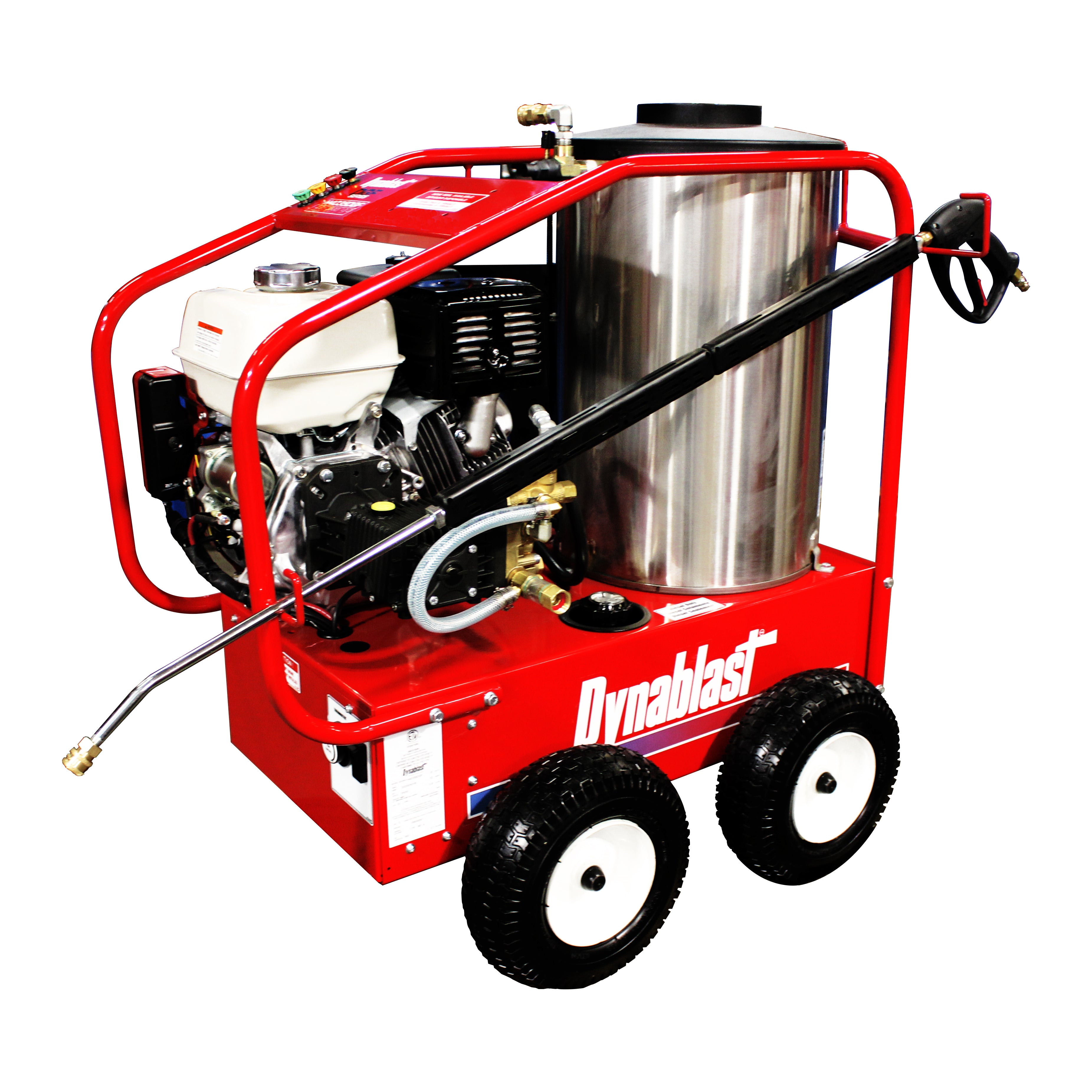 Hot Water Industrial Honda Gas Engine Fuel Oil Heated Portable Pressure Washers with Electric Start - 3500 PSI - 4.0 GPM