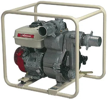 Kodiak PWP4SWT Heavy-Duty Trash Pump - 528 GPM, 26 FT Suction, 4" Ports, 11 HP Honda GX340, Handles 1" Solids, Removable Front Cover, Made in Japan