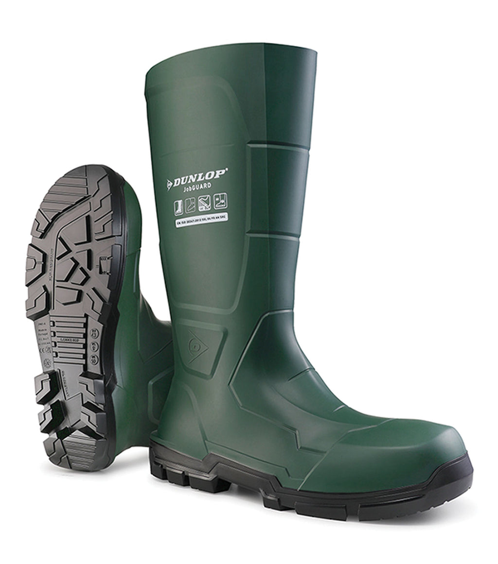 Dunlop Men's Rain Boots Jobguard Heavy Duty Plain Toe Oil Resistant Outsole | Sizes 7-14