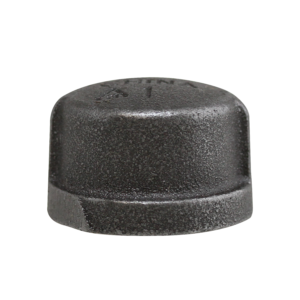 Black Pipe Cap - 1/8" NPT to 6" NPT Sizes, Durable Malleable Iron for Sealing & Protecting Pipe Ends, Corrosion-Resistant for Hydraulic, & Water Systems