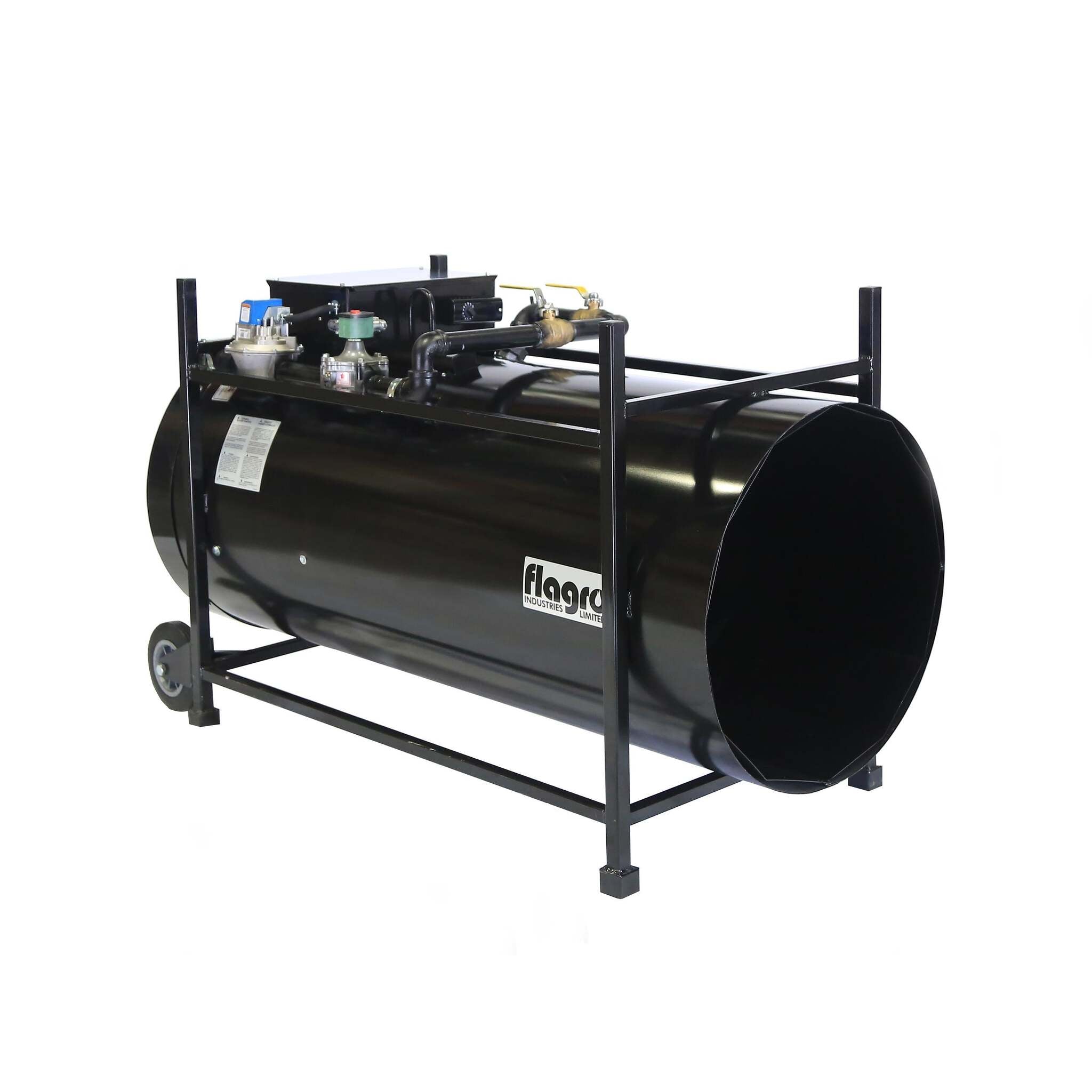 Front view of Flagro F-1500T 1.5M BTU propane and natural gas construction heater with CSA certification.